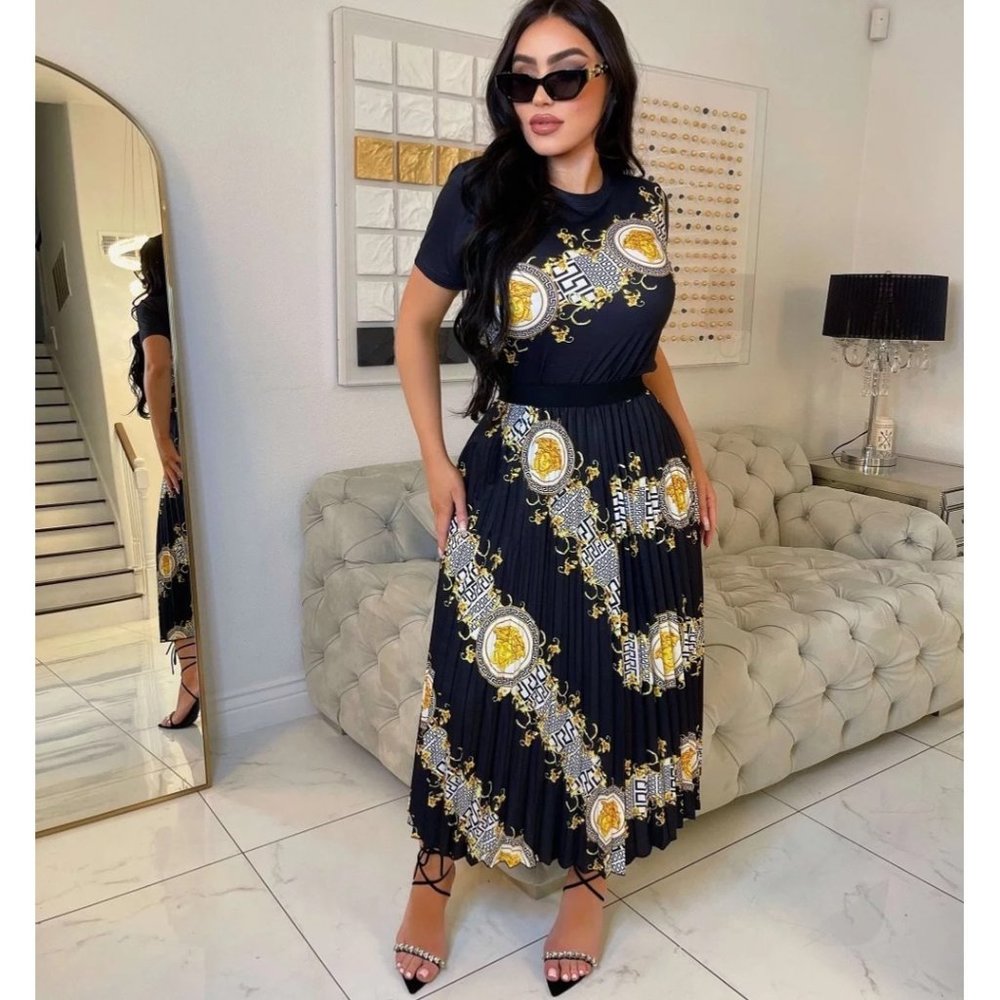 New Fashion Hot Selling 2pc Set Blue Madusa Luxury Outfit